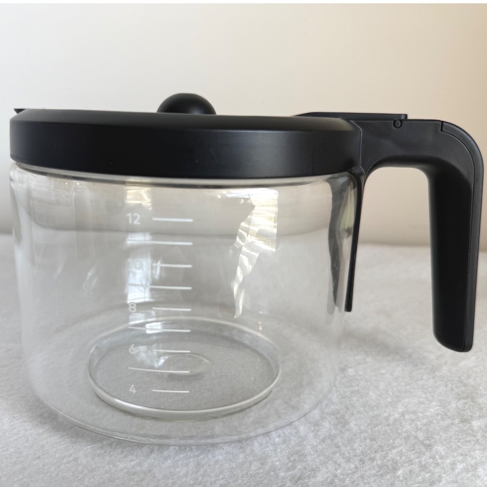 Hamilton Beach Coffee Carafe 12 Cup Clear Black Glass Replacement Pot